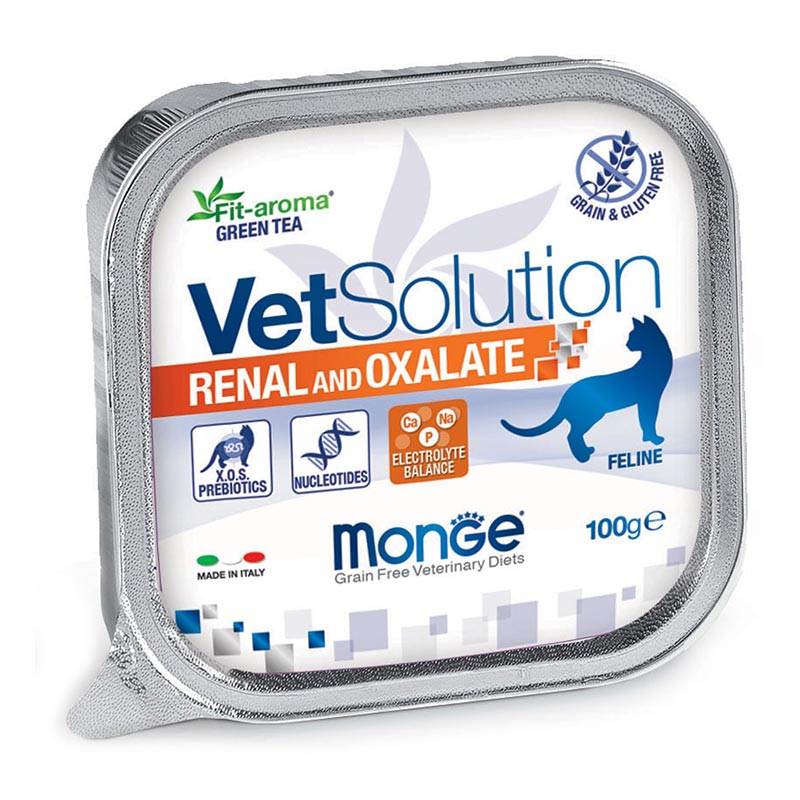 Консервы Monge VetSolution Renal Oxalate Cat влажная диета для профилактики и лечения мочекаменной б в Зоомагазин "Природа"