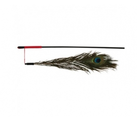 Дразнилка "TRIXIE"  для кошки с пером павлина, 47см в Зоомагазин "Природа"