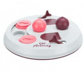 Игрушка "TRIXIE" для кошек развивающая Flip Board, диам.23 см, ягодный/розовый/светло-серый в Зоомагазин "Природа"