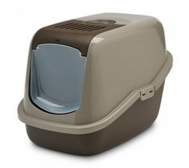 Туалет-домик "SAVIC" "Nestor" для кошек, 56 x 39 x 38.5 см,серый/шоколадный, пластик в Зоомагазин "Природа"