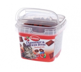 Санал для кошек  подушечки для стерилизованных котов, с клюквой и курицей, 75г. в Зоомагазин "Природа"