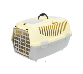 Переноска "TRIXIE" Traveller Capri II для мелких животных до 8кг, 37х34х55см,светло-серая/желтая в Зоомагазин "Природа"