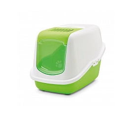 Туалет-домик "SAVIC" "Nestor" для кошек, 56 x 39 x 38.5 см, белый/зеленый, пластик в Зоомагазин "Природа"