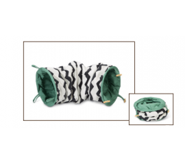 Игровой туннель для кошек "Bengy"чер-бел.75*25*25см в Зоомагазин "Природа"