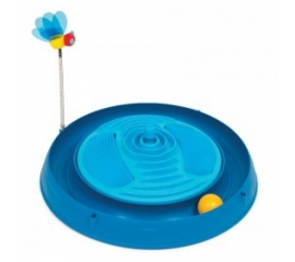 Круглый массажный Catit  центр с мячиком и игрушкой-пчелкой голубой в Зоомагазин "Природа"