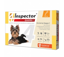 Inspector Quadro Капли для собак 1-4 кг в Зоомагазин "Природа"