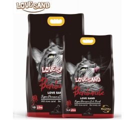 10 литров Комкующийся наполнитель для кошек LOVE SAND Роза в Зоомагазин "Природа"