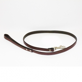 Поводок кожаный humpo, серия РОЛЛ, ш 20, длина 1,2 м, черный верх, черный низ в Зоомагазин "Природа"