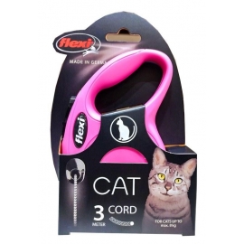 Флекси New classic cat 3м 8кг розовая, Рулетка-трос 0,118 кг в Зоомагазин "Природа"