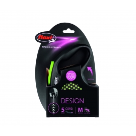 Рулетка-поводок Флекси DESIGN M трос 5m зеленая в Зоомагазин "Природа"