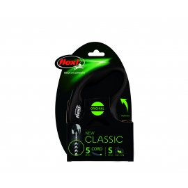 Рулетка-поводок Флекси New Classic S лента 5m черная в Зоомагазин "Природа"