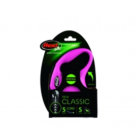 Рулетка Flexi New Classic S трос 5 м. розовая, шт в Зоомагазин "Природа"