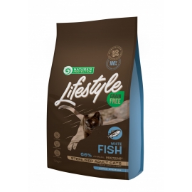 Сухой корм беззерновой NP Lifestyle Grain Free White Fish Sterilised д/к стерил. с белой рыб. 1,5 кг в Зоомагазин "Природа"