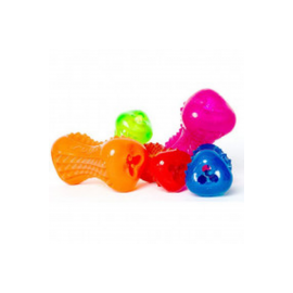 Rogz  игрушка д/с кость резин с массаж насечками Yumz д/лакомств оранжевая 15см в Зоомагазин "Природа"