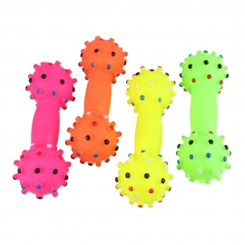 Игрушка "Гантелька шипованная с пищалкой" в ассортименте 10,5*4,5 диаметр см, Китай в Зоомагазин "Природа"