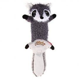 Игрушка "GiGwi" для собак "Енот", с 2-мя сменными пищалками, плюш, 43 см. в Зоомагазин "Природа"