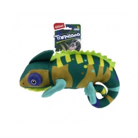 Игрушка "GiGwi" для собак  TROPICANA SERIES "Хамелеон с пищалкой" 26 см. в Зоомагазин "Природа"