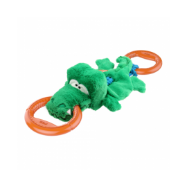Игрушка "GiGwi" для собак "КРОКОДИЛ", на веревке с пищалкой, текстиль/резина, 51 см в Зоомагазин "Природа"