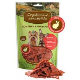 Ломтики крольчатины "Деревенские лакомства" для мини-пород, 55г. в Зоомагазин "Природа"