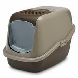 Туалет-домик "SAVIC" "Nestor" для кошек, 56 x 39 x 38.5 см,серый/шоколадный, пластик в Зоомагазин "Природа"