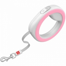 Поводок-рулетка круглая WAUDOG, размер XS-M, до 40 кг, 2,9 м, розовый в Зоомагазин "Природа"