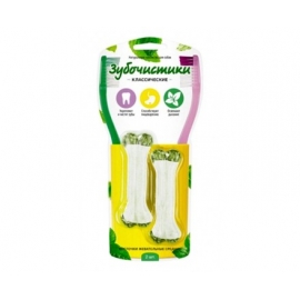 Зубочистики для собак "Деревенские лакомства" "Косточки жевательные средние" 2шт, 70г в Зоомагазин "Природа"