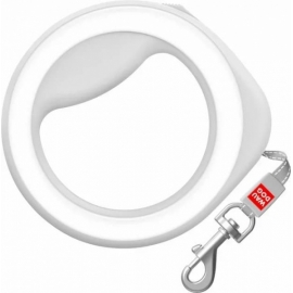 Поводок-рулетка круглая WAUDOG, размер XS-M, до 40 кг, 2,9 м, белый в Зоомагазин "Природа"