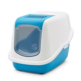Туалет-домик "SAVIC" "Nestor" для кошек, 56 x 39 x 38.5 см, белый/синий, пластик в Зоомагазин "Природа"