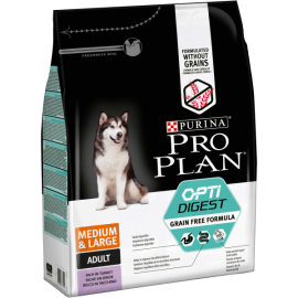 Корм сухой Pro Plan Adult Medium & Large Opti Digest Grain Free  для собак средних/крупных пород с ч в Зоомагазин "Природа"