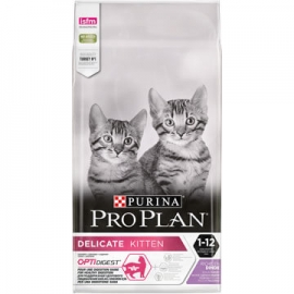 Корм сухой Pro Plan для котят с чув/ пищ и, с высоким содержанием индейки, 1кг в Зоомагазин "Природа"