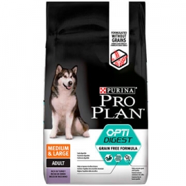 Корм сухой Pro Plan Adult Medium & Large Opti Digest Grain Free  для собак средних/крупных пород с ч в Зоомагазин "Природа"
