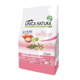 Корм Unica Natura Indoor д/кош.лос.,рис,ябл.350гр в Зоомагазин "Природа"