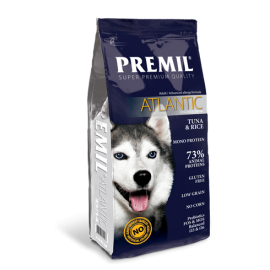 Полнорационный корм PREMIL ATLANTIC SuperPremium для улучшения иммунитета собак, для чувствительных в Зоомагазин "Природа"