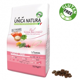 Корм Unica Natura для собак мелких пород, сёмга, рис,горох, 7,5кг в Зоомагазин "Природа"