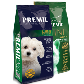 Полнорационный корм Premil SuperPremium Mini для щенков и молодых собак малых и средних пород  с утк в Зоомагазин "Природа"