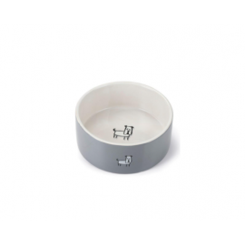 Миска для собак LOU керамическая серая 21,5см в Зоомагазин "Природа"