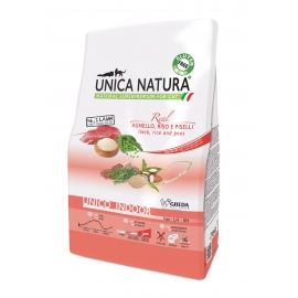 Корм Unica Natura Indoor для кошек ягненок,рис,горох, 1,5кг в Зоомагазин "Природа"