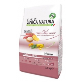 Корм Unica Natura для собак мелких пород, утка,рис,картофель, 2,5кг в Зоомагазин "Природа"