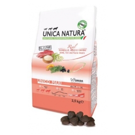 Корм Unica Natura для собак крупных пород, ягнок,рис,бобы, 2,5кг в Зоомагазин "Природа"
