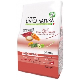 Корм Unica Natura для собак крупных пород, оленина,рис,морковь, 2,5кг в Зоомагазин "Природа"