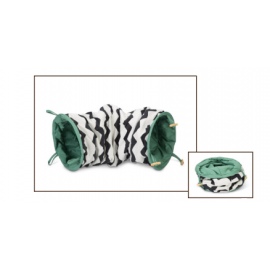 Игровой туннель для кошек "Bengy"чер-бел.75*25*25см в Зоомагазин "Природа"