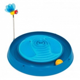 Круглый массажный Catit  центр с мячиком и игрушкой-пчелкой голубой в Зоомагазин "Природа"