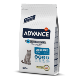Сухой корм Advance для вывода шерсти, для стерилизованных кошек, индейка, 3,0кг в Зоомагазин "Природа"