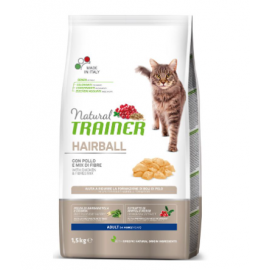 Сухой корм  Trainer Natural Adult Hairball (Курица)для кошек с эффектом выведения шерсти, 1,5 кг в Зоомагазин "Природа"