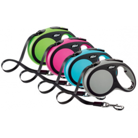 Поводок-рулетка ФлексиNew Comfort M лента 5m синяя в Зоомагазин "Природа"