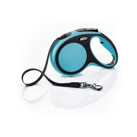 Поводок-рулетка ФлексиNew Comfort M трос 5m синяя в Зоомагазин "Природа"