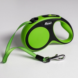 Поводок-рулетка ФлексиNew Comfort S лента 5m зеленая в Зоомагазин "Природа"
