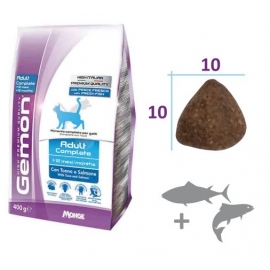 Gemon Cat Adult with TUNA and SALMON 32/13 корм для взрослых кошек с тунцом и лососем 400 г в Зоомагазин "Природа"