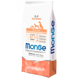 Корм Monge Dog Puppy /Junior Salmon&Rice для щенков всех пород с лососем и рисом, 2,5 кг в Зоомагазин "Природа"