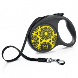 Поводок-рулетка для собак Flexi Joy Lemon L 5м до 50кг, лента в Зоомагазин "Природа"